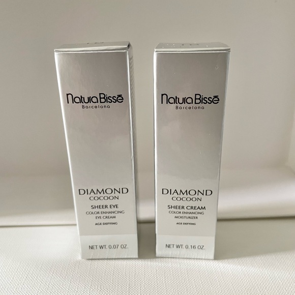 Diamond Cocoon Sheer Cream and Eye Cream Set With Cosmetic Bag. NEW! - Picture 2 of 5